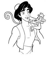 coloriage aladdin et jabu